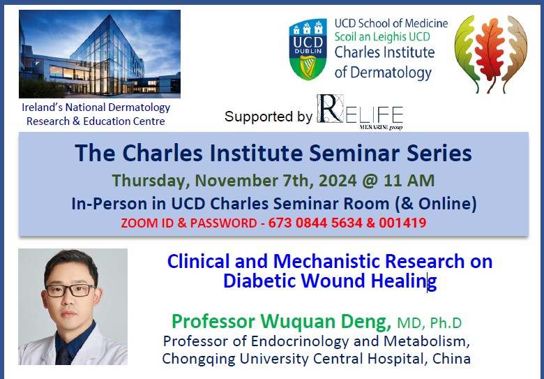 Talk 4 - "Clinical and Mechanistic Research on Diabetic Wound Healing" by Prof. Wuquan Deng, Chongqing University Central Hospital, China